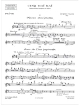 5 Haï-Kaï - Parties - Jacques Pillois - Partition - Quintettes